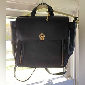 Fossil leather backpack